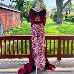 Elegant Strapless Bow Thoub: Sophisticated Style for Special Occasions فستان حنة